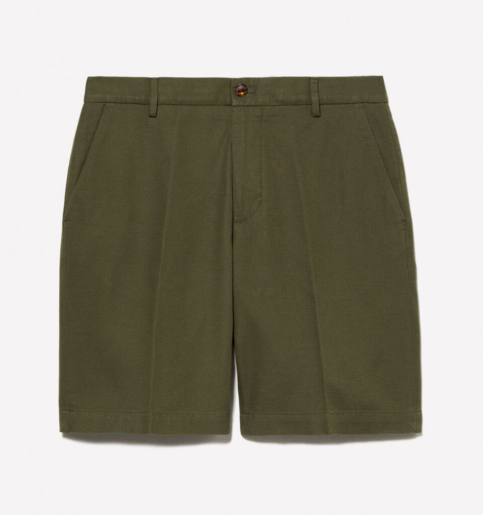 Bermuda regular fit verde militare - pantaloni shorts da uomo - Verde Militare | Sisley image number 6